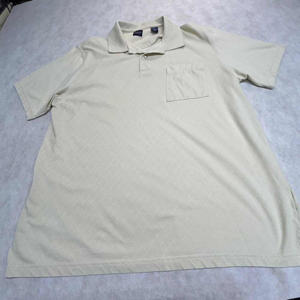 Arrow Polo Shirt Diamond Pattern Short Sleeve Casual Everyday Mens L - Picture 1 of 6